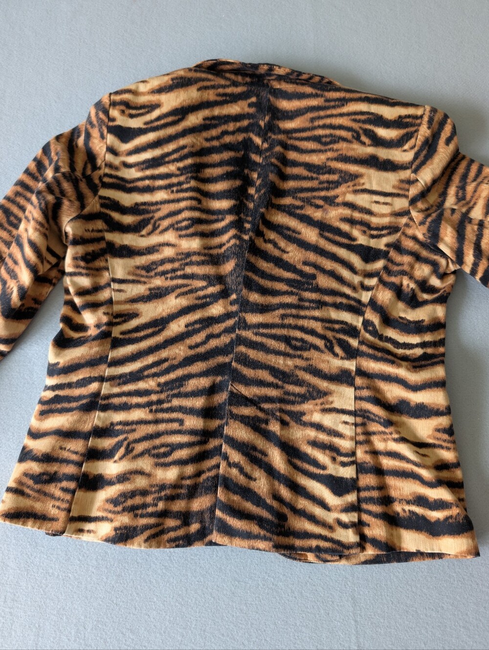 Chico's Maximalist Animal Print Tailored Blazer  Statement Tiger Stripe Sz Large image 8